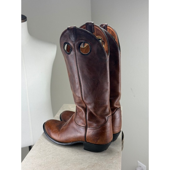 Vintage Tony Lama Style 6466 Leather Cowboy Western Boots Mens Size 8 1/2 D - Picture 6 of 9